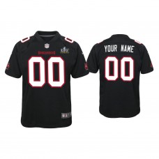 Custom Youth 2021 Tampa Bay Buccaneers #00 Black Super Bowl LIV Black Game Fashion Jersey