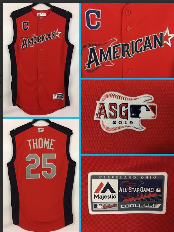 Customize Any Name Any Number American League Red 2019 MLB All-Star Workout Team Jersey 25 THOME