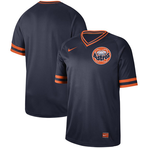 Customized Astros Navy Throwback Jersey