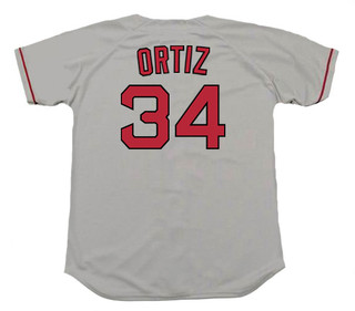 DAVID ORTIZ Boston Red Sox 2004 Majestic Throwback Away Baseball Jersey