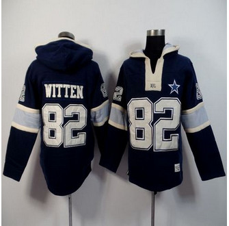 Dallas Cowboys #82 Jason Witten Navy Blue Player Winning Method Pullover NFL Hoodie