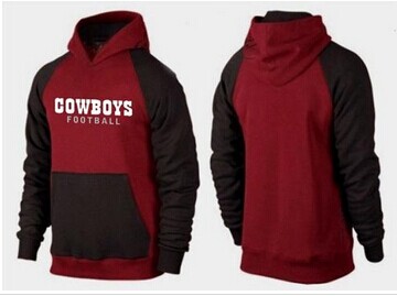 Dallas Cowboys English Version Pullover Hoodie Burgundy Red & Black