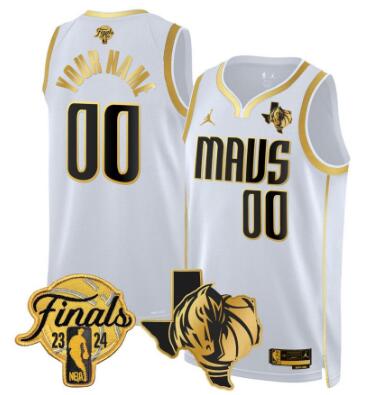Dallas Mavericks Nike Association Swingman White Gold Jersey