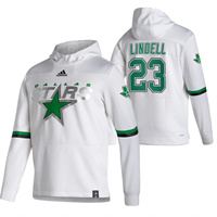 Dallas Stars #23 Esa Lindell Adidas Reverse Retro Pullover Hoodie White