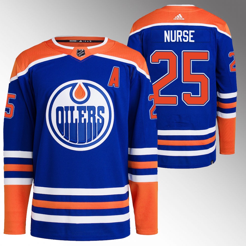 Darnell Nurse Edmonton Oilers Royal Authentic Home Primegreen Jersey