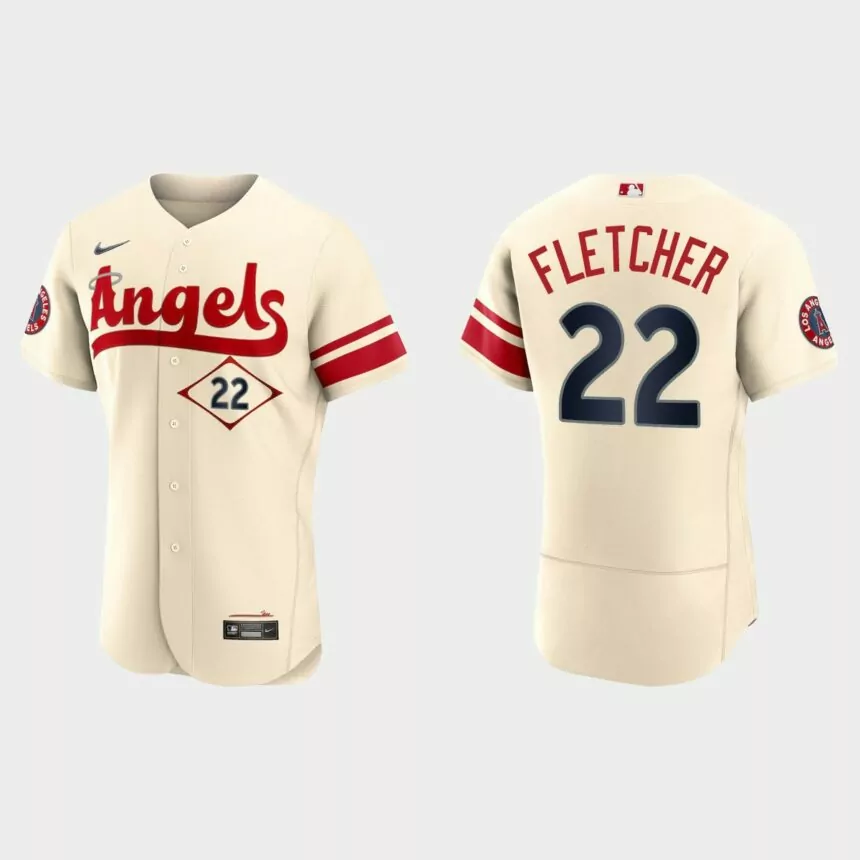 David Fletcher Los Angeles Angels 2022 City Connect Authentic Jersey – Cream