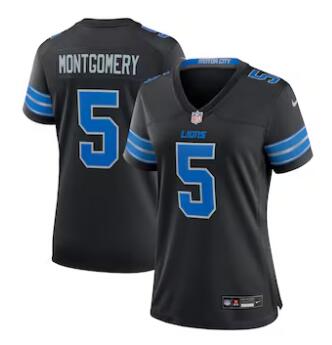 David Montgomery Detroit Lions Nike Women's 2nd Alternate Game Jersey - Black