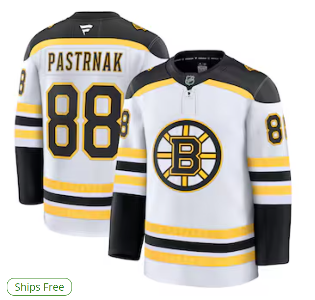 David Pastrnak Boston Bruins Fanatics Home Premium Jersey - White