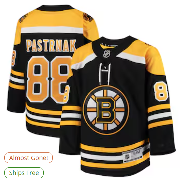 David Pastrnak Boston Bruins Youth Home Premier Player Jersey - BlackS