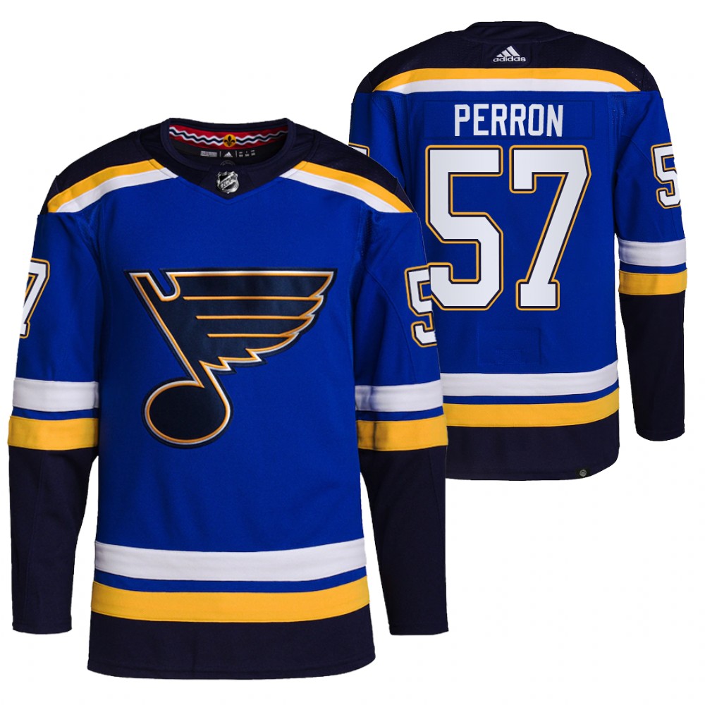 David Perron 2021-22 St. Louis Blues Blue Home Primegreen Authentic Pro Jersey