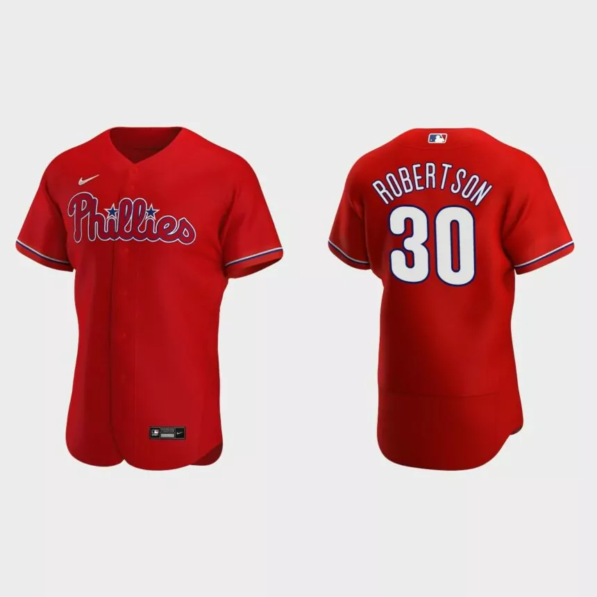 David Robertson Philadelphia Phillies Authentic Alternate Jersey – Red