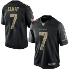 Denver Broncos #7 John Elway Salute To Service Black Jersey