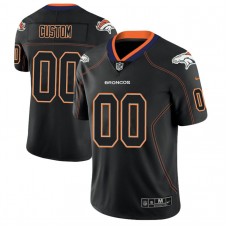 Denver Broncos 2018 Lights Out Color Rush Limited Black Customized Jersey