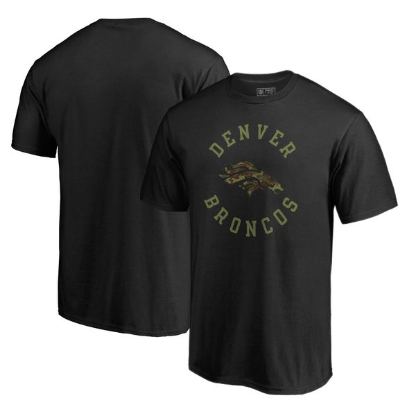Denver Broncos NFL Pro Line By Fanatics Branded Camo Collection Liberty Big & Tall T-Shirt Black