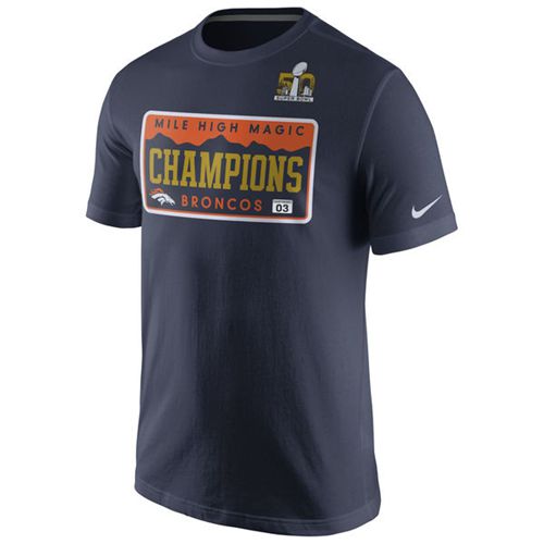 Denver Broncos Nike Super Bowl 50 Champions Celebration Local T-Shirt Navy