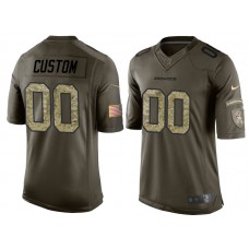 Denver Broncos Olive Camo Salute to Service Customized Jersey