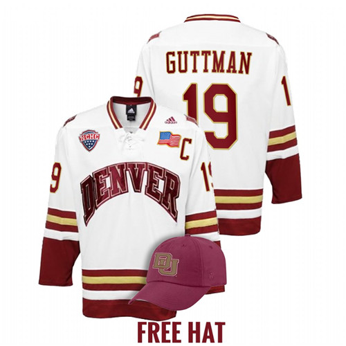 Denver Pioneers Cole Guttman 2022 NCAA Regional Finals White Jersey