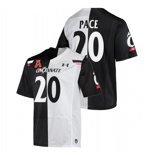 Deshawn Pace Cincinnati Bearcats Black White 2021-22 Split Edition College Football Jersey