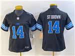 Detroit Lions #14 Amon-Ra St. Brown Women's 2024 Black Vapor F.U.S.E. Limited Jersey
