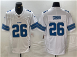 Detroit Lions #26 Jahmyr Gibbs 2024 White Vapor F.U.S.E. Limited Jersey