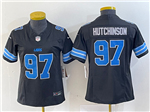 Detroit Lions #97 Aidan Hutchinson Women's 2024 Black Vapor F.U.S.E. Limited Jersey