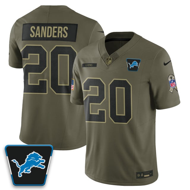 Detroit Lions 2025 Salute to Service Limited Jersey #20 Barry Sanders