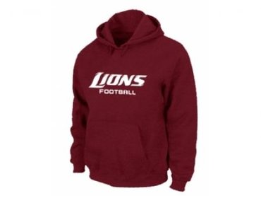 Detroit Lions Authentic font Pullover Hoodie Red