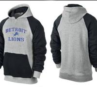 Detroit Lions Heart & Soul Pullover Hoodie Grey & Dark Blue