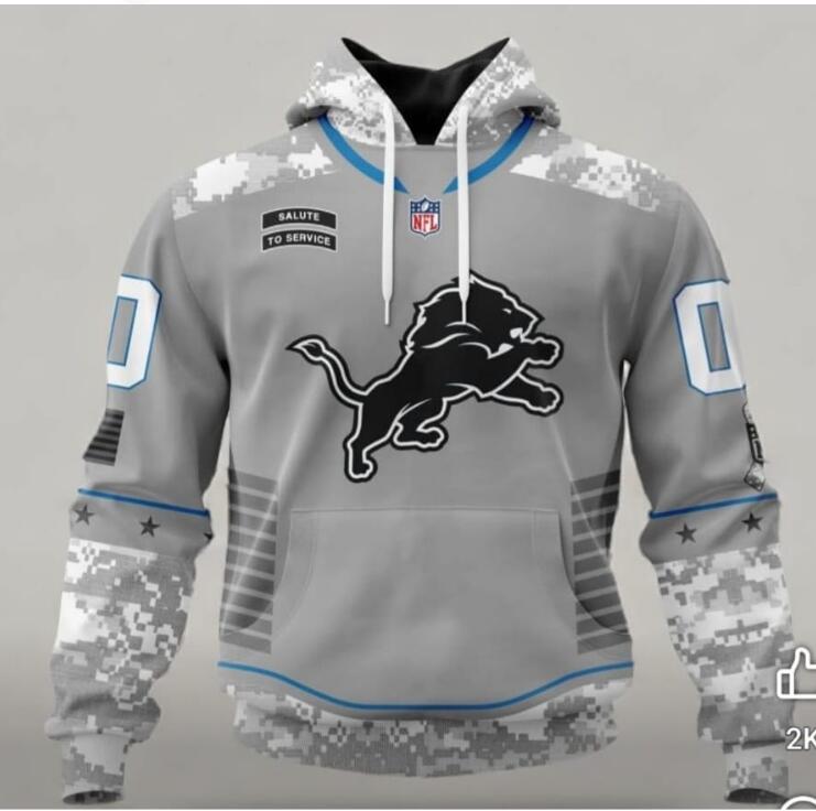 Detroit Lions Logo Printed Football Champion 3D Hoodies