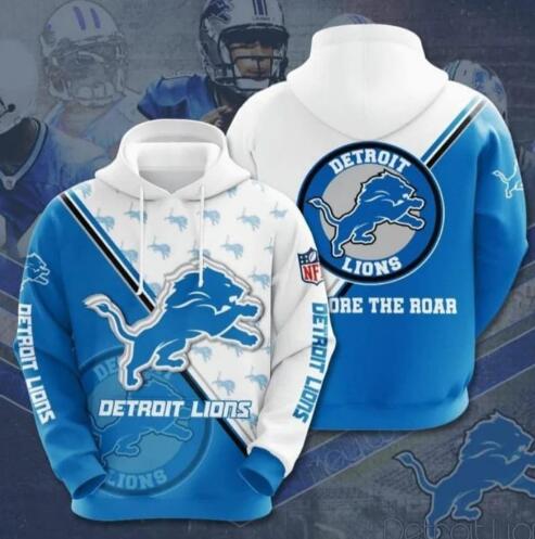 Detroit Lions Logo PrintedFootball Champion 3D Hoodie
