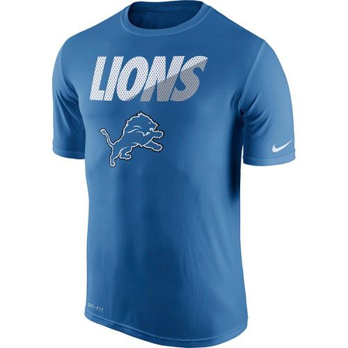 Detroit Lions Nike Light Blue Legend Staff Practice Performance T-Shirt