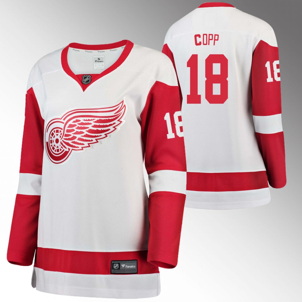 Detroit Red Wings Andrew Copp Women White Away Jersey
