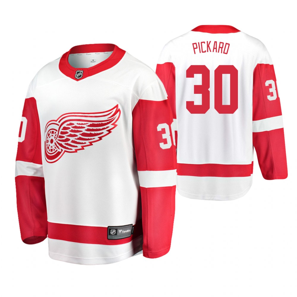 Detroit Red Wings Calvin Pickard Men's Away Breakaway Player Fanatics Branded Jersey
