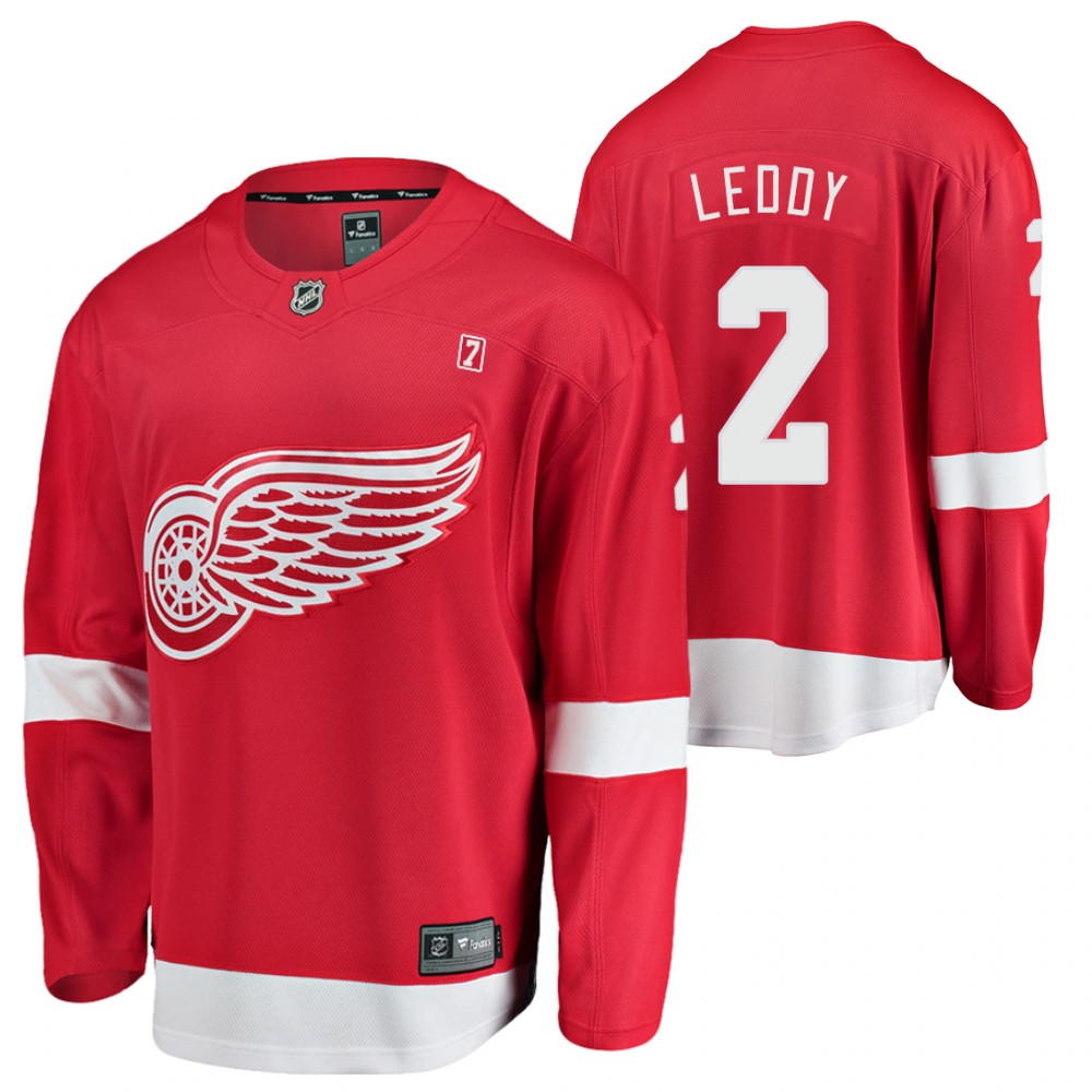 Detroit Red Wings Nick Leddy Red Home 2021 Jersey
