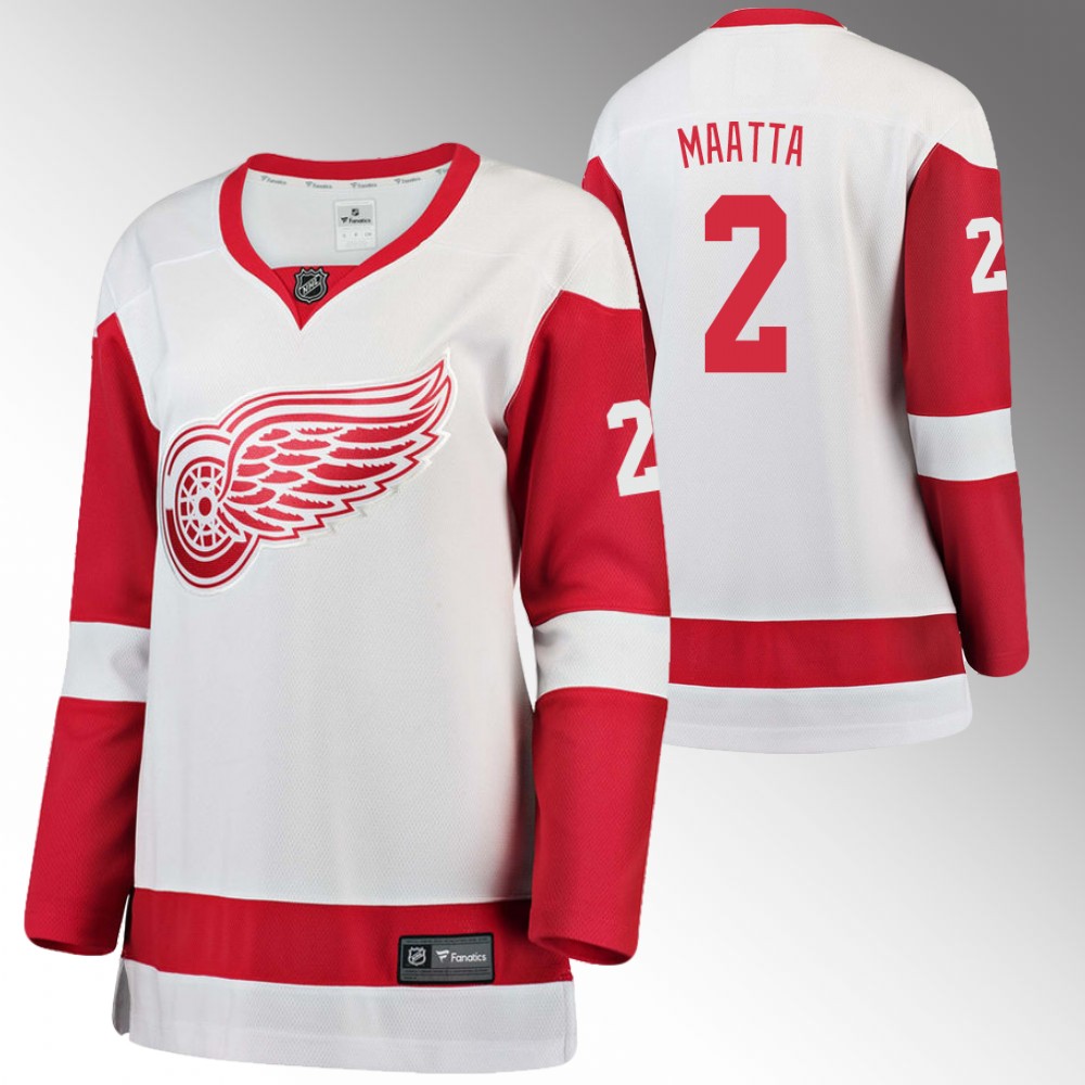 Detroit Red Wings Olli Maatta Women White Away Jersey