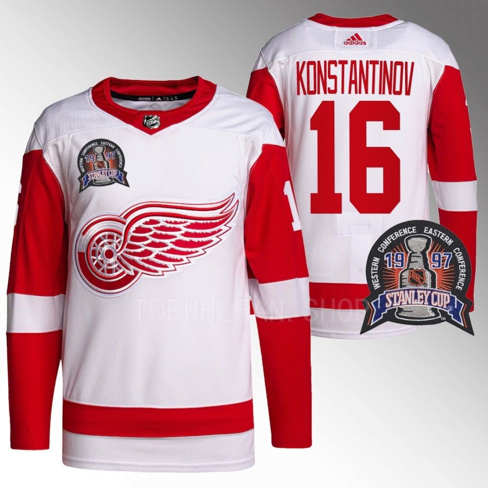 Detroit Red Wings Vladimir Konstantinov 1997 Stanley Cup Red 25th Anniversary Jersey
