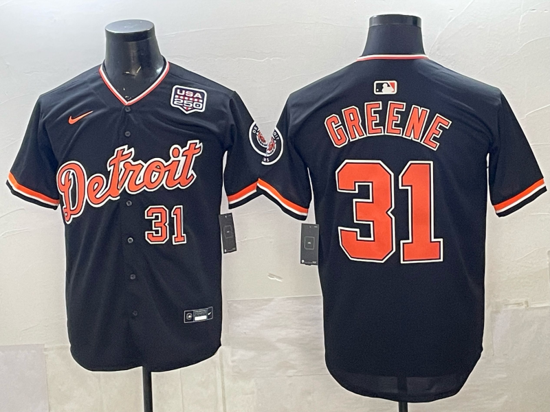 Detroit Tigers #31 greene with usa patch