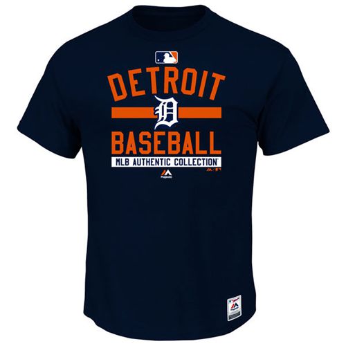 Detroit Tigers Majestic Big & Tall Authentic Collection Team Property T-Shirt Navy