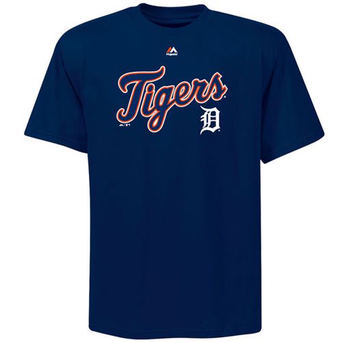 Detroit Tigers Majestic Big & Tall Warning Track T-Shirt Navy