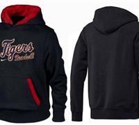 Detroit Tigers Pullover Hoodie Black & Red