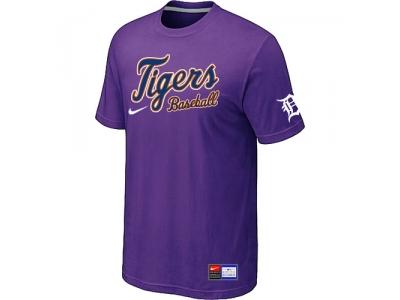 Detroit Tigers Purple NEW Short Sleeve Practice T-Shirt