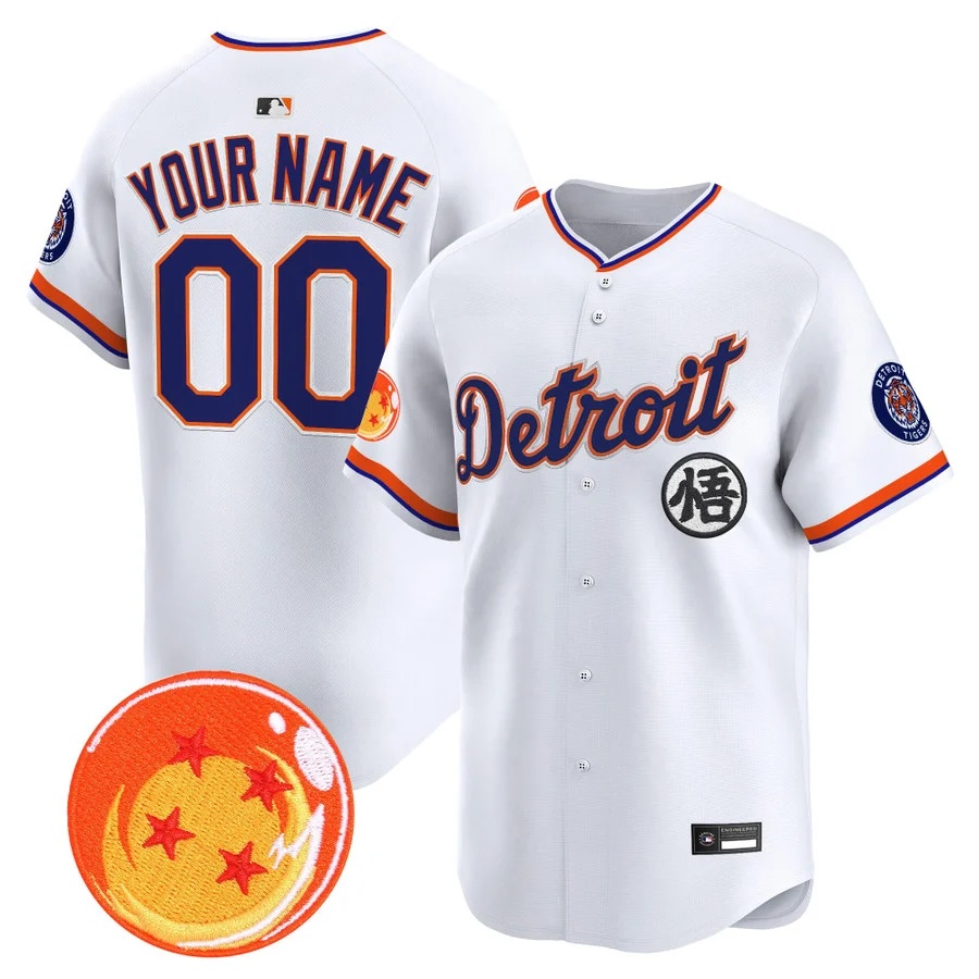 Detroit Tigers x Dragon Ball Vapor Premier Limited Custom Jersey white