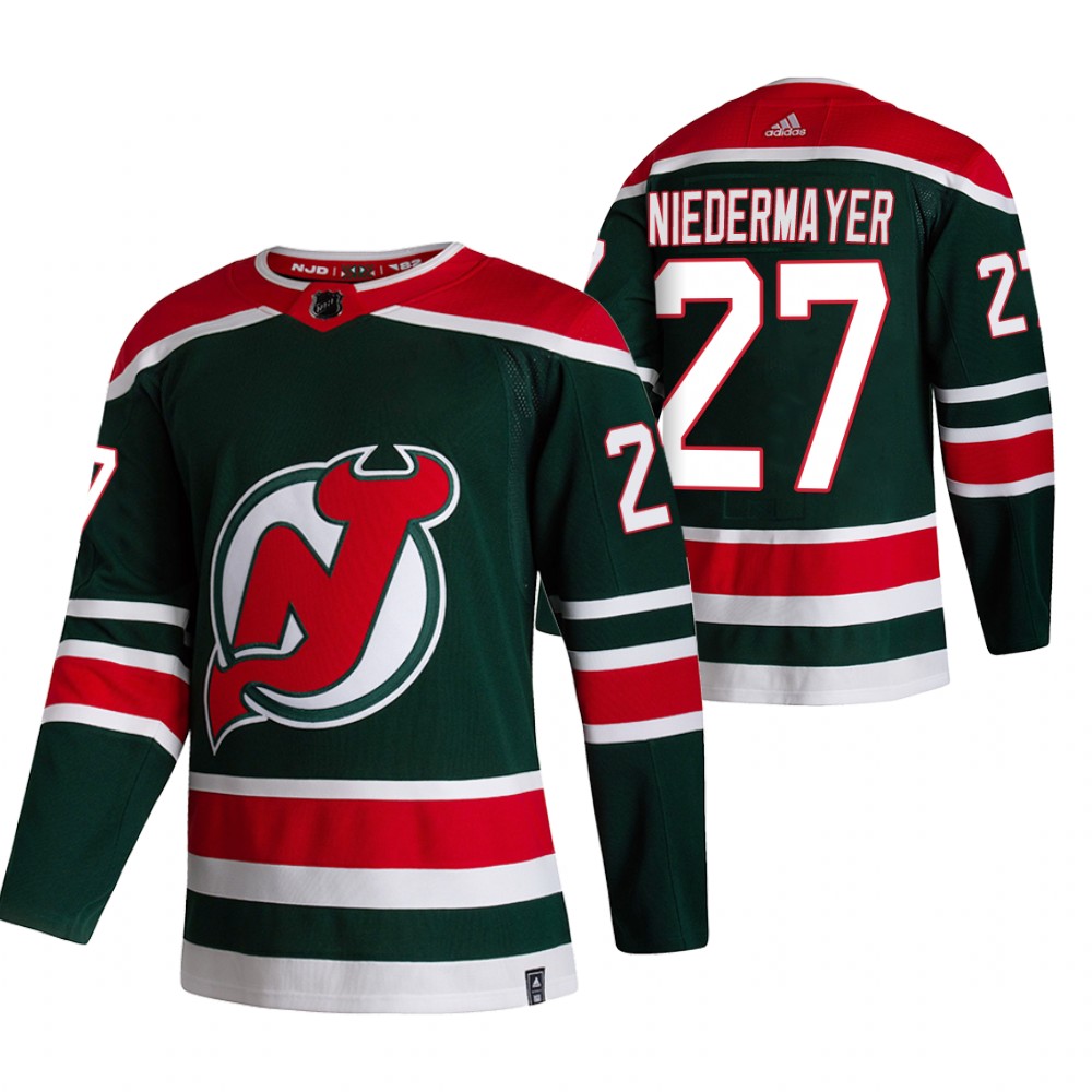 Devils 2021 Reverse Retro #27 Scott Niedermayer Green Jersey Special Edition Authentic
