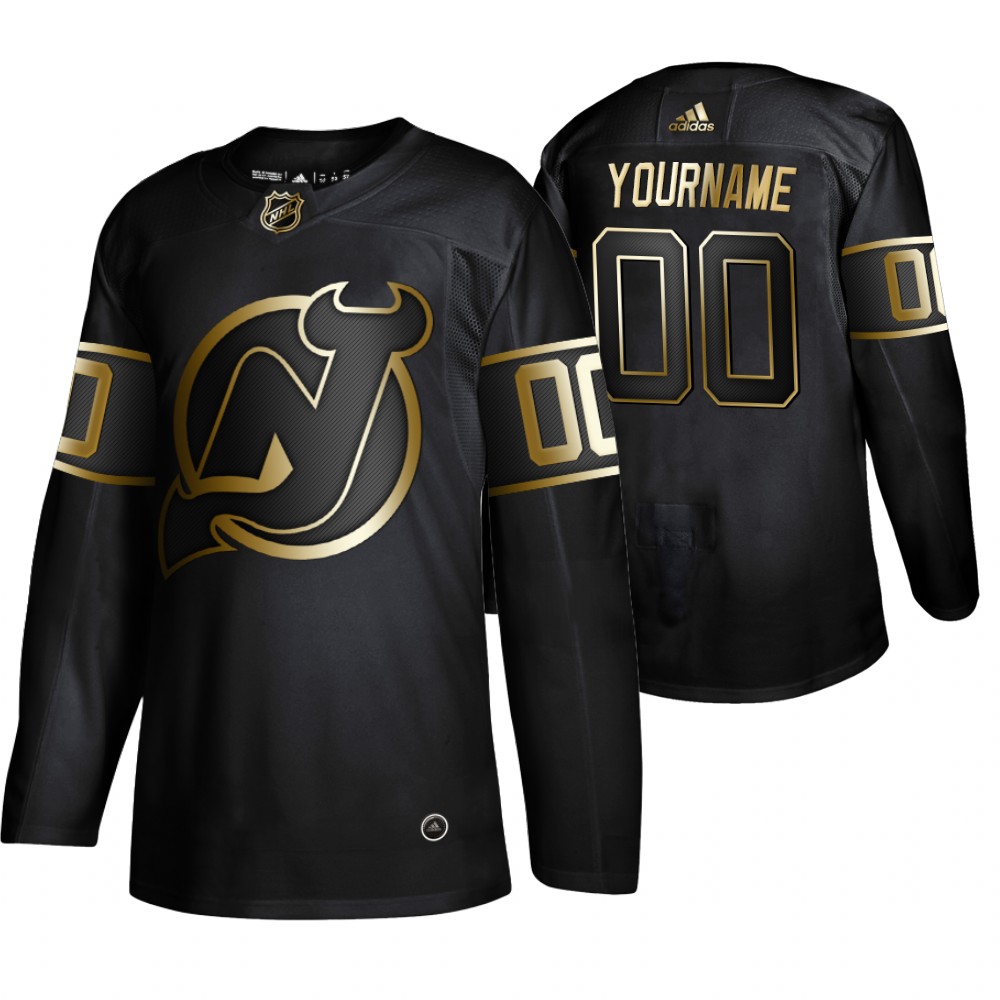 Devils Custom Black Authentic 2019 NHL Golden Edition Jersey