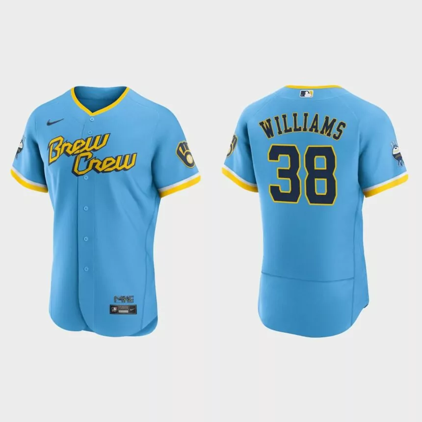 Devin Williams Milwaukee Brewers 2022 City Connect Authentic Jersey – Powder Blue