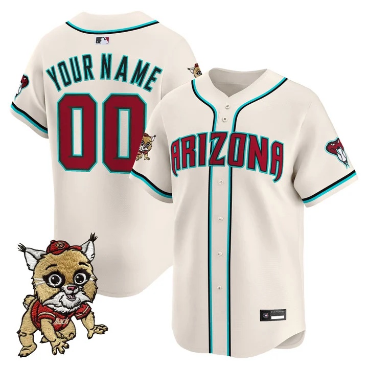 Diamondbacks Baxter The Bobcat Patch Vapor Premier Limited Custom Jersey