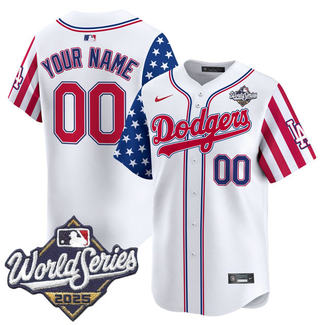 Dodgers 2025 World Series Vapor Premier Limited Custom Jersey - American Style