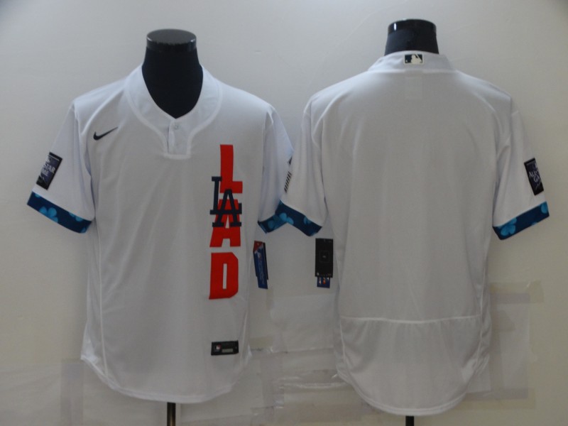 Dodgers Blank White Nike 2021 MLB All-Star Flexbase Jersey