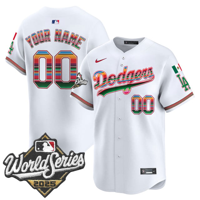 Dodgers Mexico 2025 World Series Vapor Premier Limited Custom Jersey
