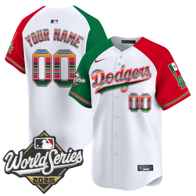 Dodgers Mexico 2025 World Series Vapor Premier Limited Custom Jersey alternate